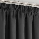Velosso Manhattan Black Blackout Pencil Pleat Blackout Curtains