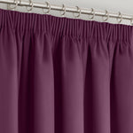 Velosso Manhattan Plum Pencil Pleat Blackout Curtains