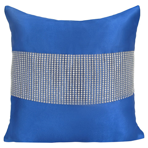 Velosso Manhattan Blue Diamante Cushion Cover