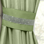 Velosso Manhattan Green Diamante Tiebacks