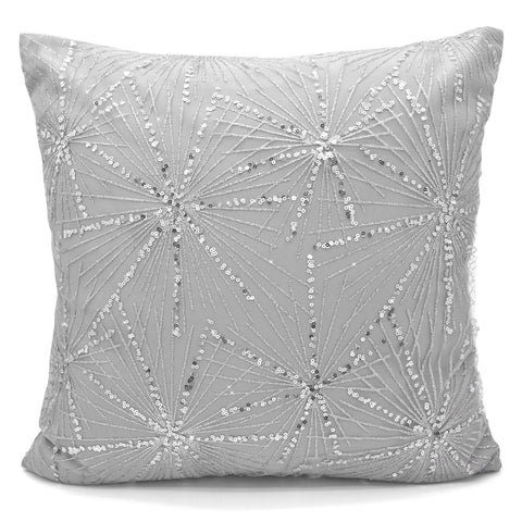 Intimates Marini Crinkle Sequins Silver Cushion Cover