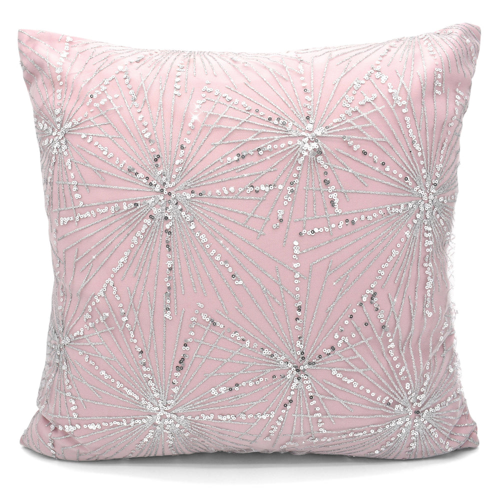 Intimates Marini Crinkle Sequins Pink Cushion Cover