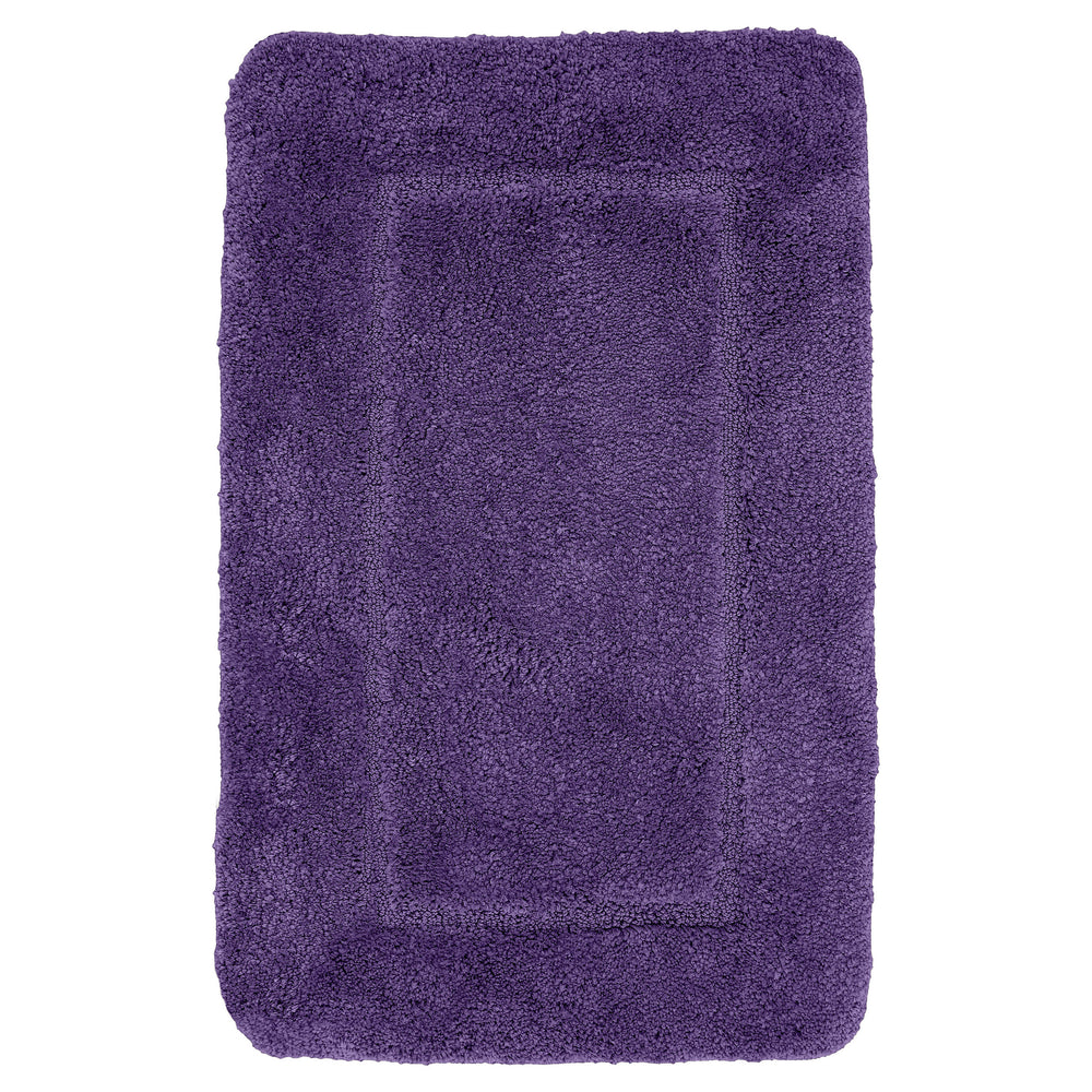 Velosso Mayfair Soft Touch Deep Pile Plain Purple Bath Mat Rug