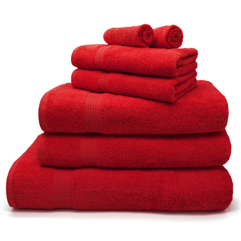 Velosso Mayfair Luxury Egyptian 600gsm Red Cotton Towels