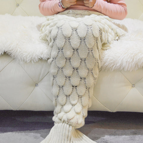 Velosso Hand Knitted Mermaid Tail Blanket