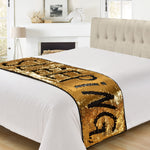 Velosso Black & Gold Mermaid Sparkle Sequins Decorative Throw