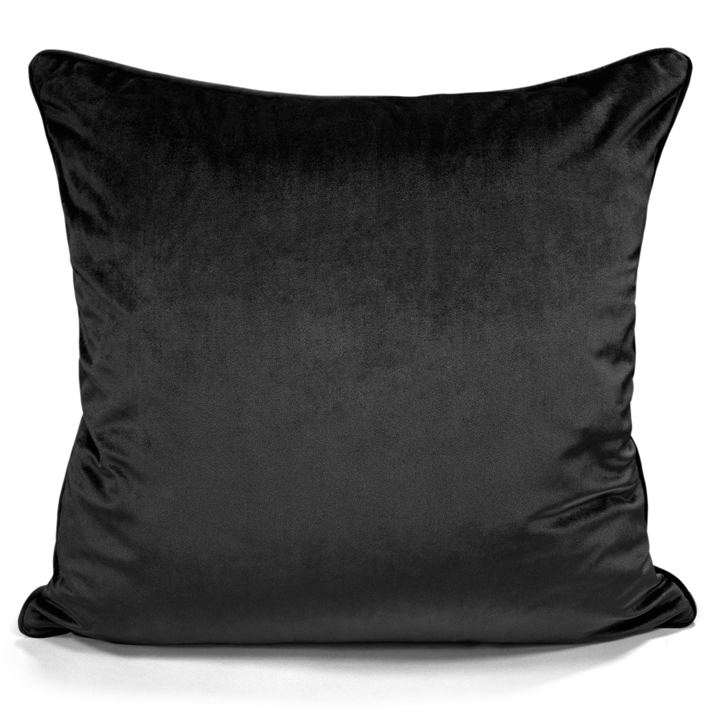 Black velvet hot sale pillow cover