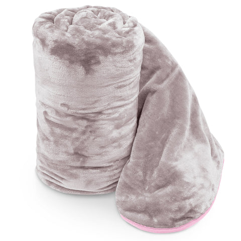 Velosso Faux Fur Mink Blush Pink Blanket