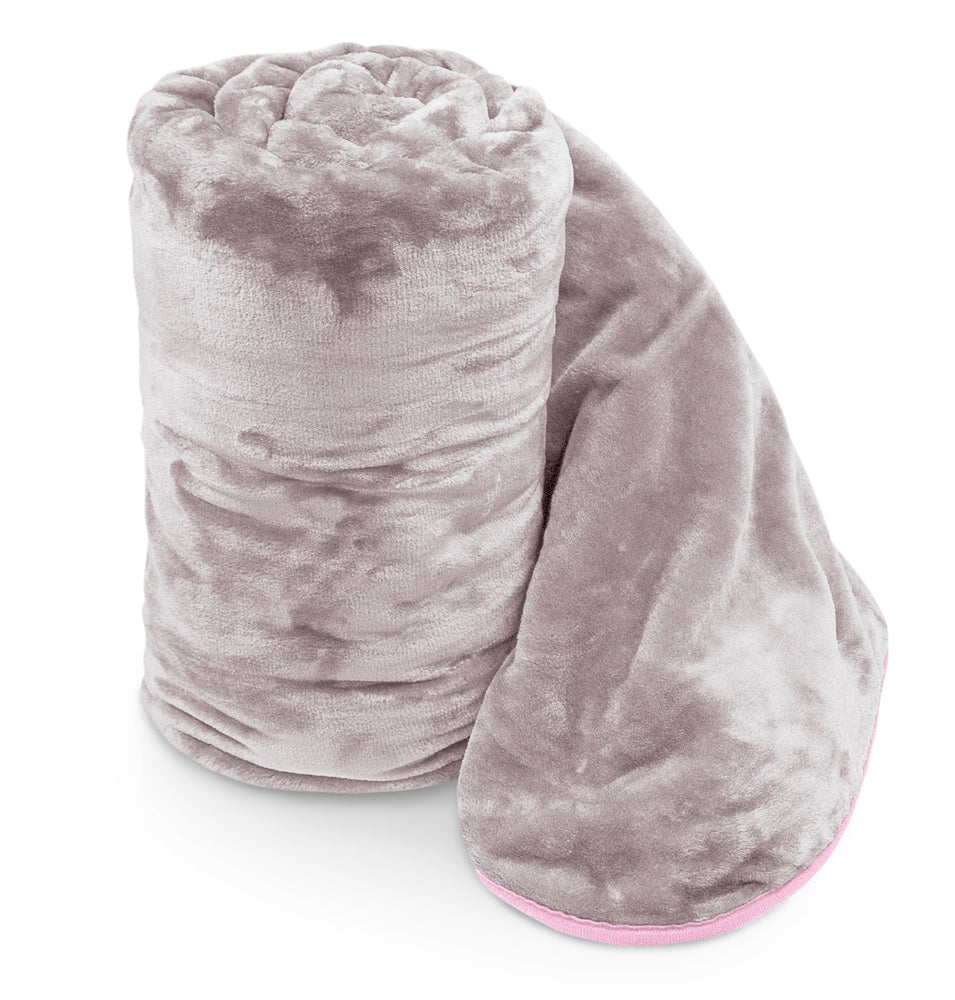 Velosso Faux Fur Mink Blush Pink Blanket