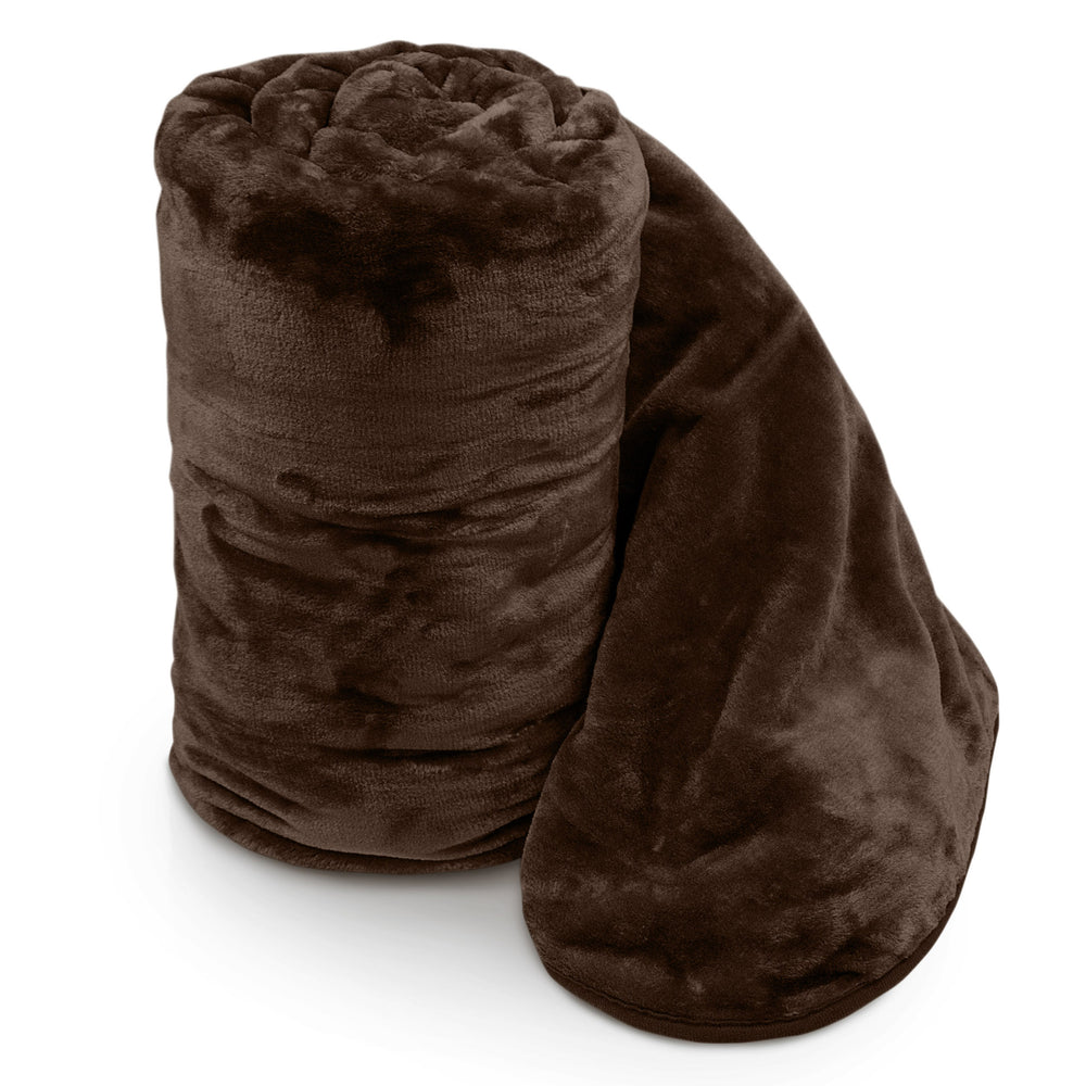 Velosso Chocolate Faux Fur Mink Blanket