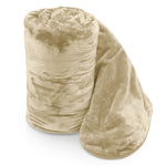 Velosso Latte Faux Fur Mink Blanket