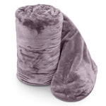 Velosso Mauve Faux Fur Mink Blanket
