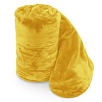 Velosso Ochre Faux Fur Mink Blanket