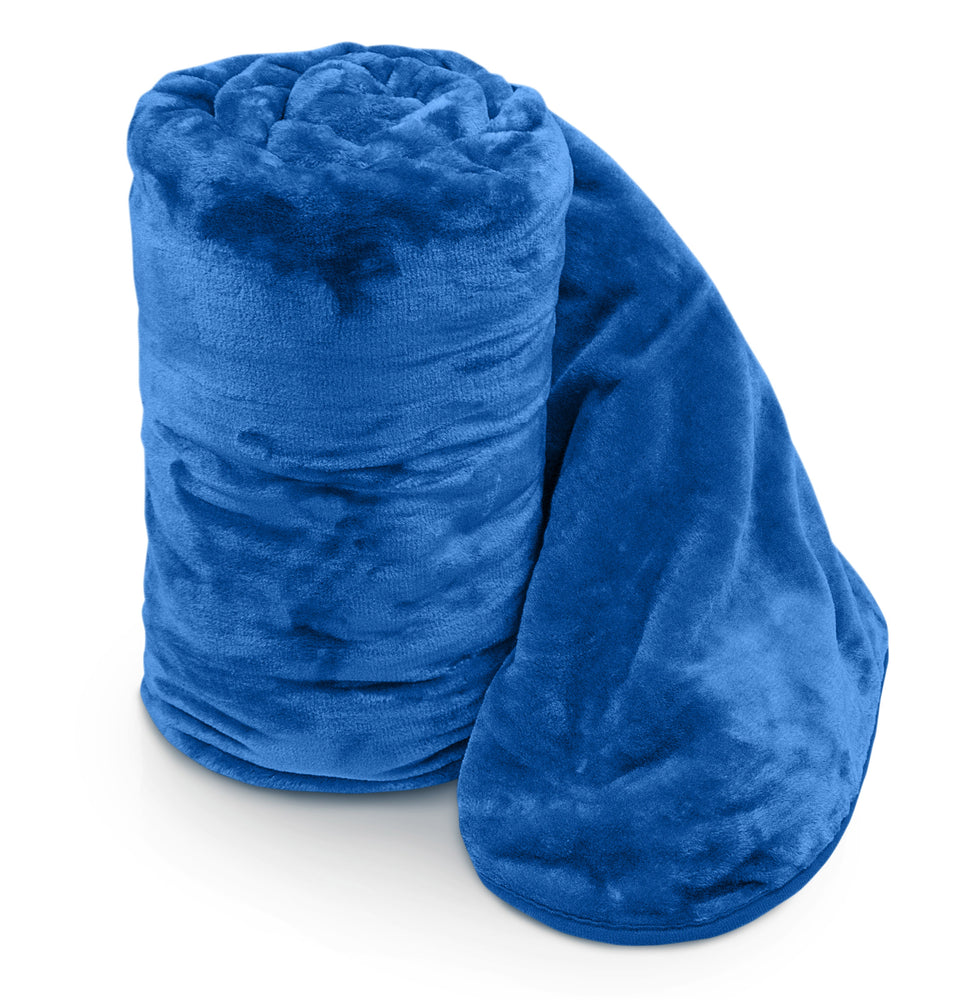 Velosso Faux Fur Mink Royal Blue Blanket