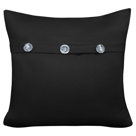 Velosso Diamante Button Black Cushion Cover