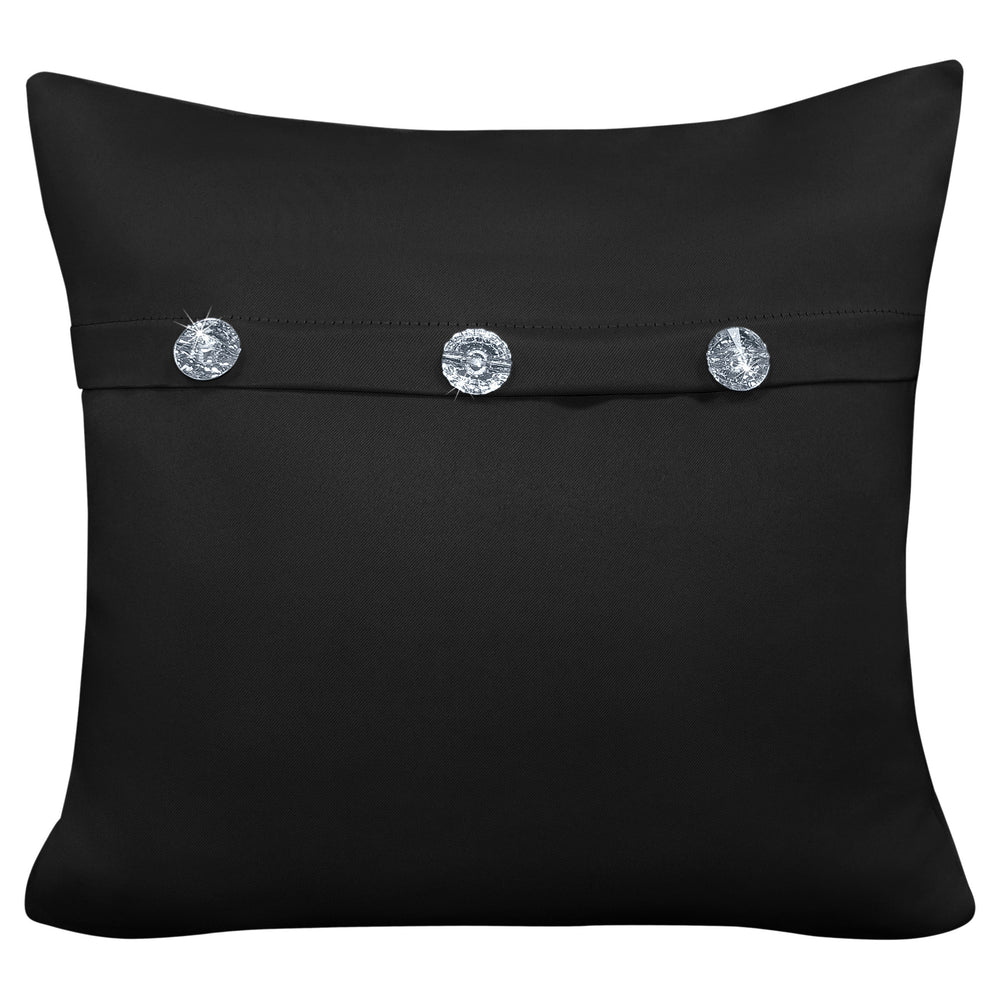 Velosso Diamante Button Black Cushion Cover