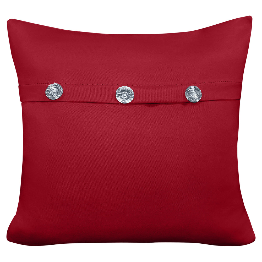 Velosso Diamante Button Red Cushion Cover