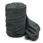 Velosso Chevron Moda Plush Charcoal Blanket