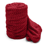 Velosso Chevron Moda Plush Red Blanket