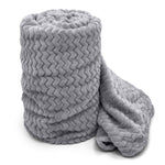 Velosso Chevron Moda Plush Silver Blanket