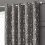 Velosso Moreno Ready Made Thermal Dark Grey Blackout Curtains