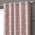 Velosso Moreno Pink Thermal Blackout Ready Made Eyelet Curtains