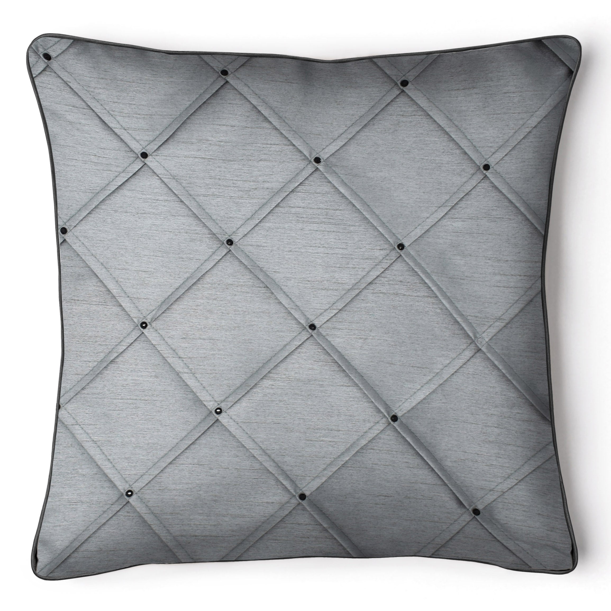 Black Pleated Diamante Cushion Cover Linens Online