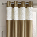 Intimates Natasha Latte Pleated Ready Made Eyelet Curtains