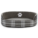 Pet Winks Luxury Natural Check Round Pet Bed Nest