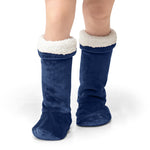 Velosso Navy Oversized Slipper Socks