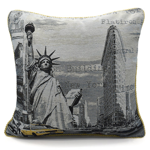 Velosso New York Taxi Tapestry Cushion Cover