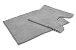 Velosso Shaggy Noodle Grey Bath & Pedestal Mat Set
