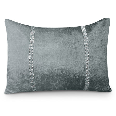 Intimates Ombre Grey Crushed Velvet Boudoir Cushion