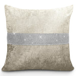Intimates Ombre Crushed Velvet Diamante Natural Cushion Cover