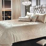 Intimates Ombre Crushed Velvet Natural Duvet Cover & Pillowcase Set