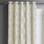 Velosso Onyx Cream Blackout Eyelet Door Curtain