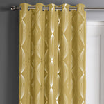 Velosso Onyx Ochre Blackout Eyelet Door Curtain