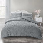 Intimates Ophelia Tufted Grey Duvet Cover & Pillowcase Set