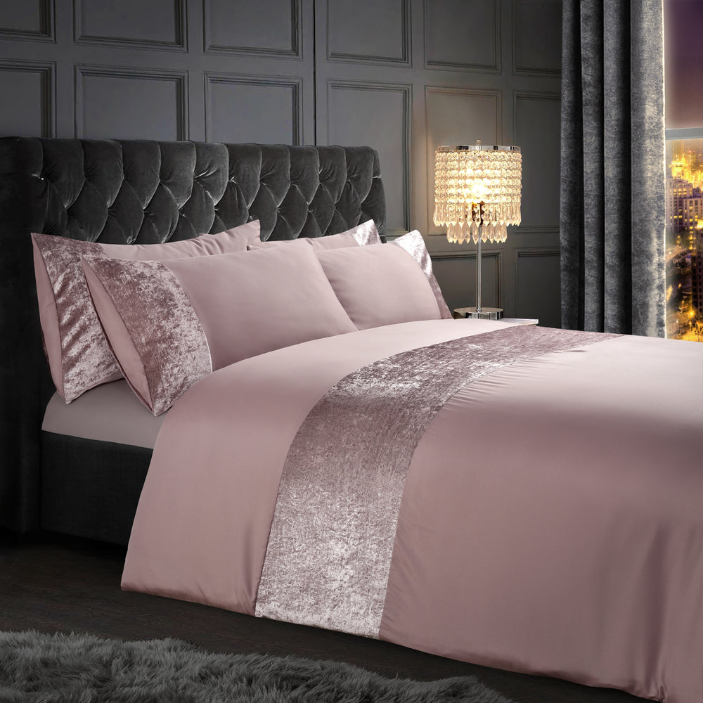 Velosso Orleans Blush Pink Duvet Cover & Pillowcase Set