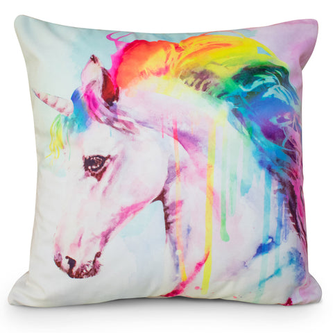 Velosso Rainbow Hair Unicorn Cushion Cover