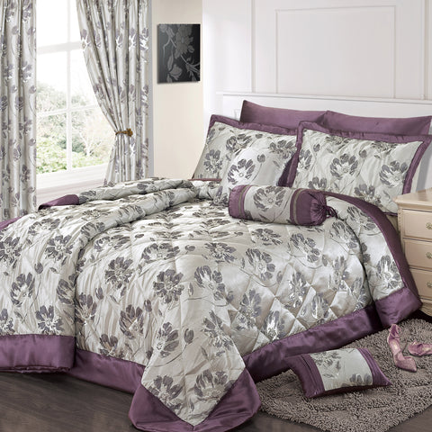 Intimates Panache Jacquard Mauve Quilted Bedspread