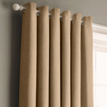 Velosso Panama Natural Ready Made Cotton Eyelet Curtains