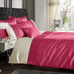 Intimates Perez Faux Silk Fuchsia Duvet Cover & Pillowcase Set