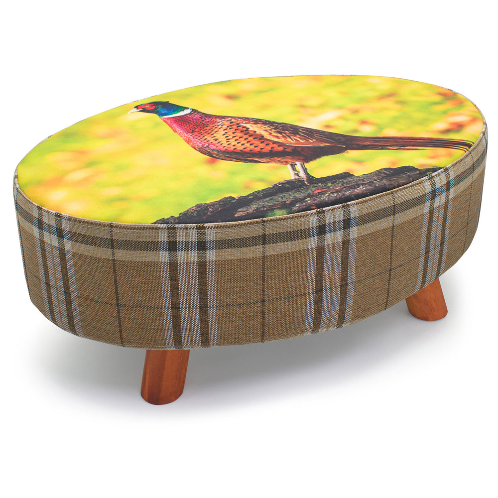 Velosso Luxury Pheasant Oval Footstool