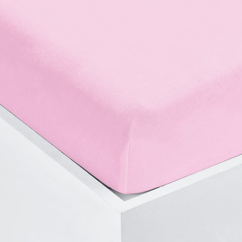 2 Pack Pink Jersey Fitted Cot Sheets