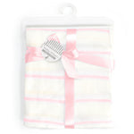 Pink Stripe Knitted Baby Shawl