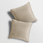 Velosso Luna Velvet Plain Beige Cushion Cover