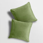 Velosso Luna Velvet Plain Lime Cushion Cover