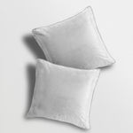 Velosso Luna Velvet Plain White Cushion Cover