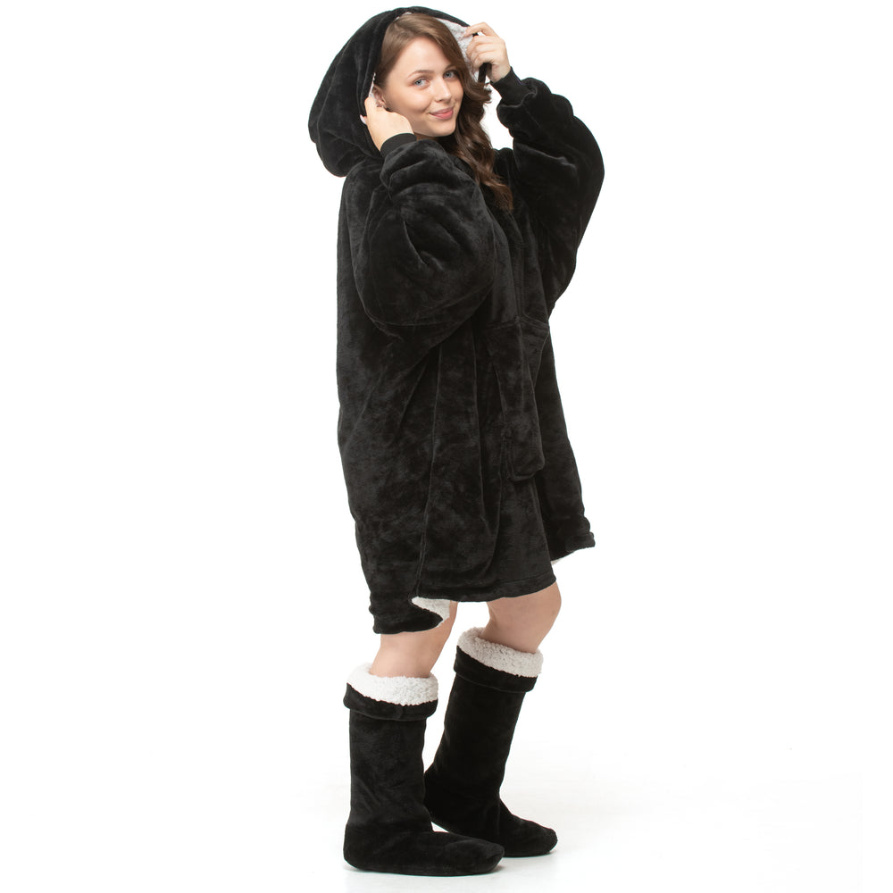 Velosso Black Oversized Hoodie